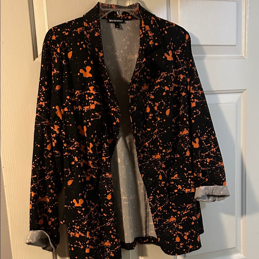 WHBM Black and Orange Blazer